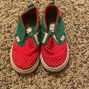 Strawberry vans for toddler girl size 8